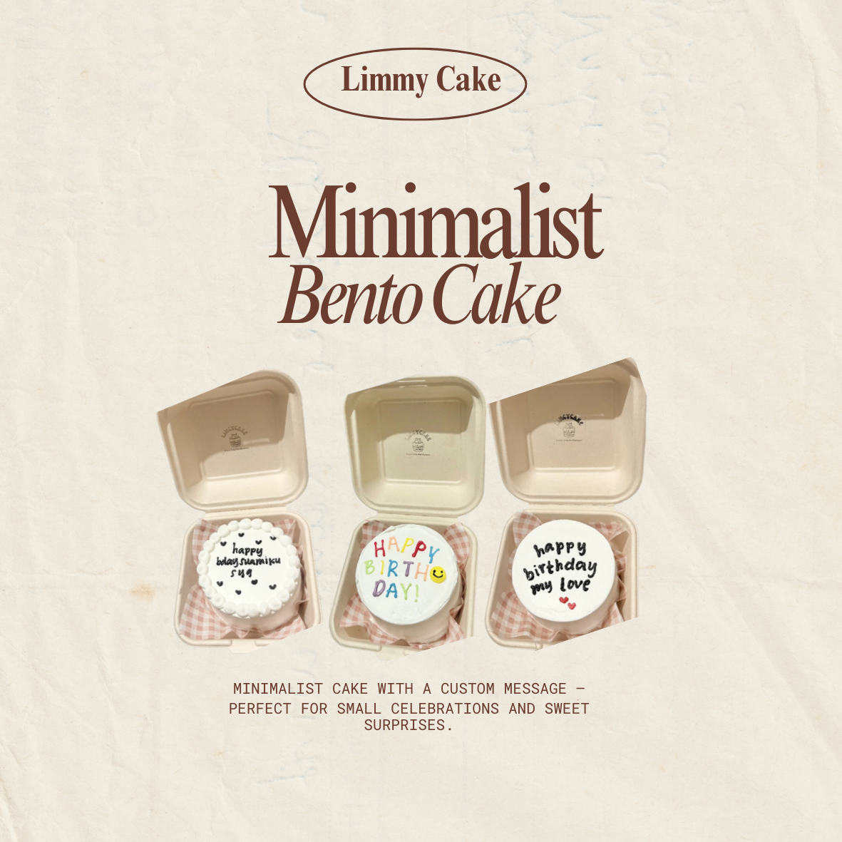 Minimalis Bento Cake